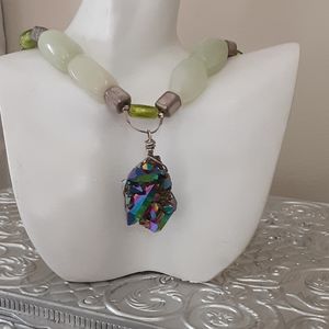 Titanium Crystal New Jade Necklace